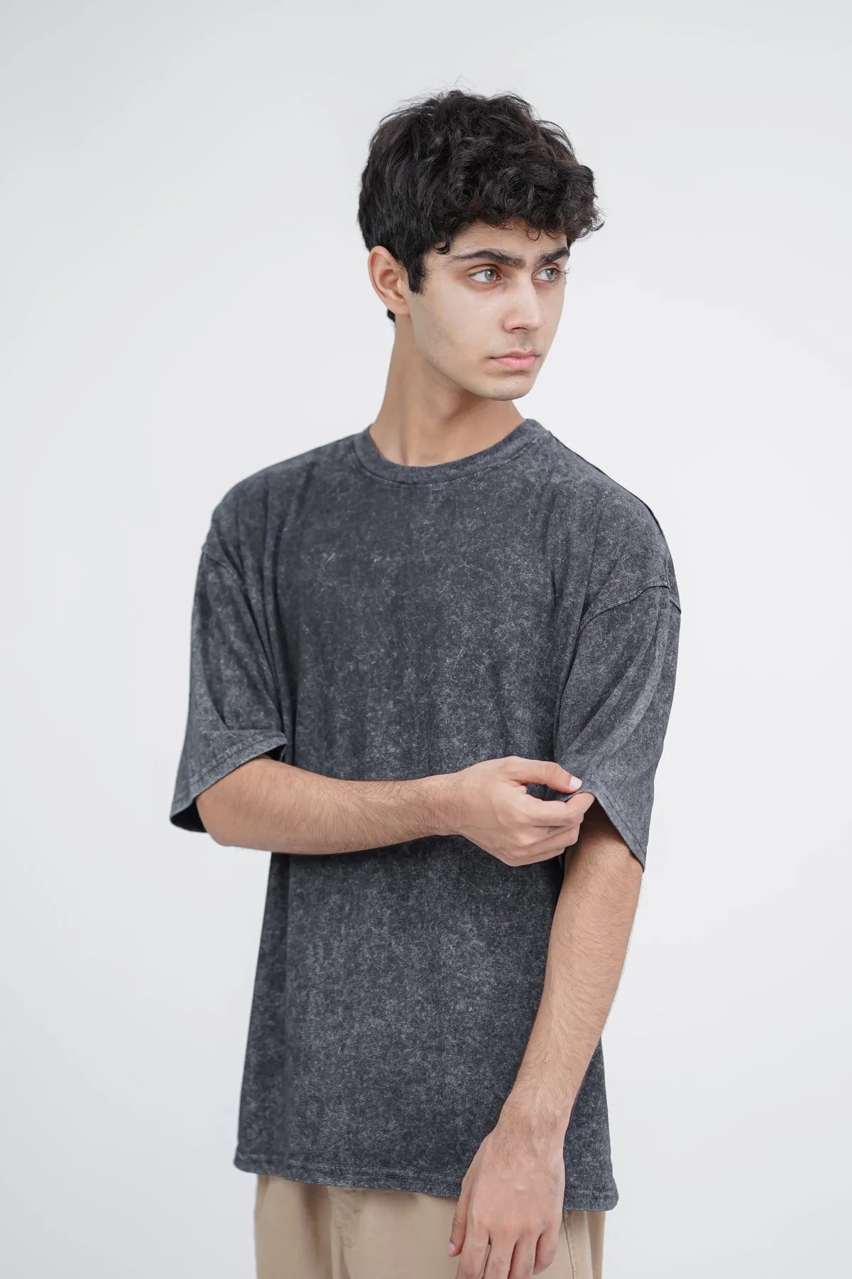 Stone Washed Oversized Tee (Grey)