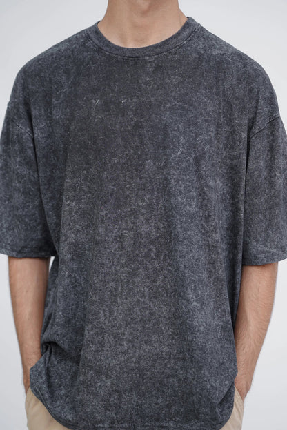 Stone Washed Oversized Tee (Grey)