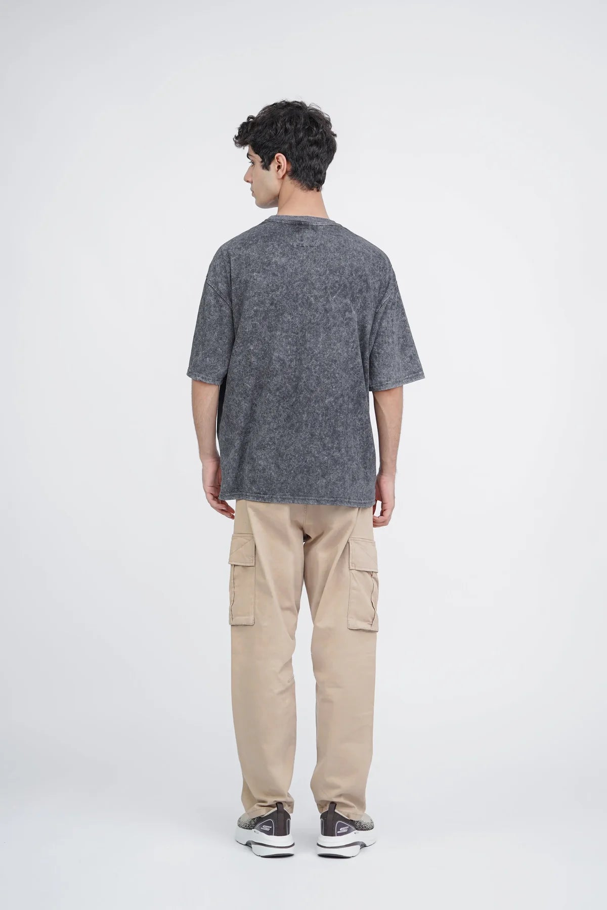 Stone Washed Oversized Tee (Grey)