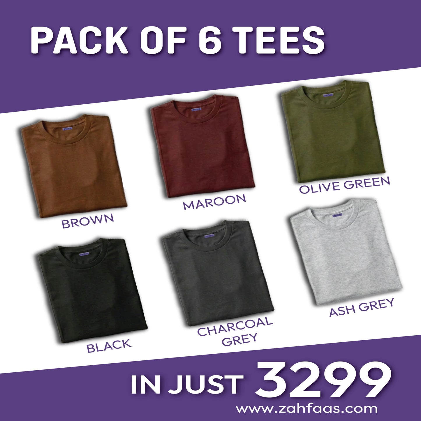 Pack of 6 Tees