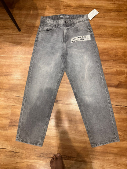 Grey Washed Relaxed DENIM